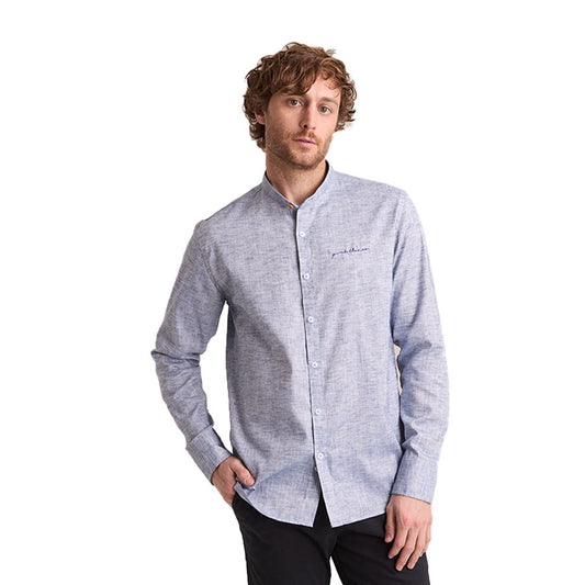 Camisa de Manga Larga Gris Hombre