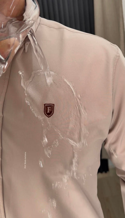 Camisa de Manga Larga Beige FOR3191