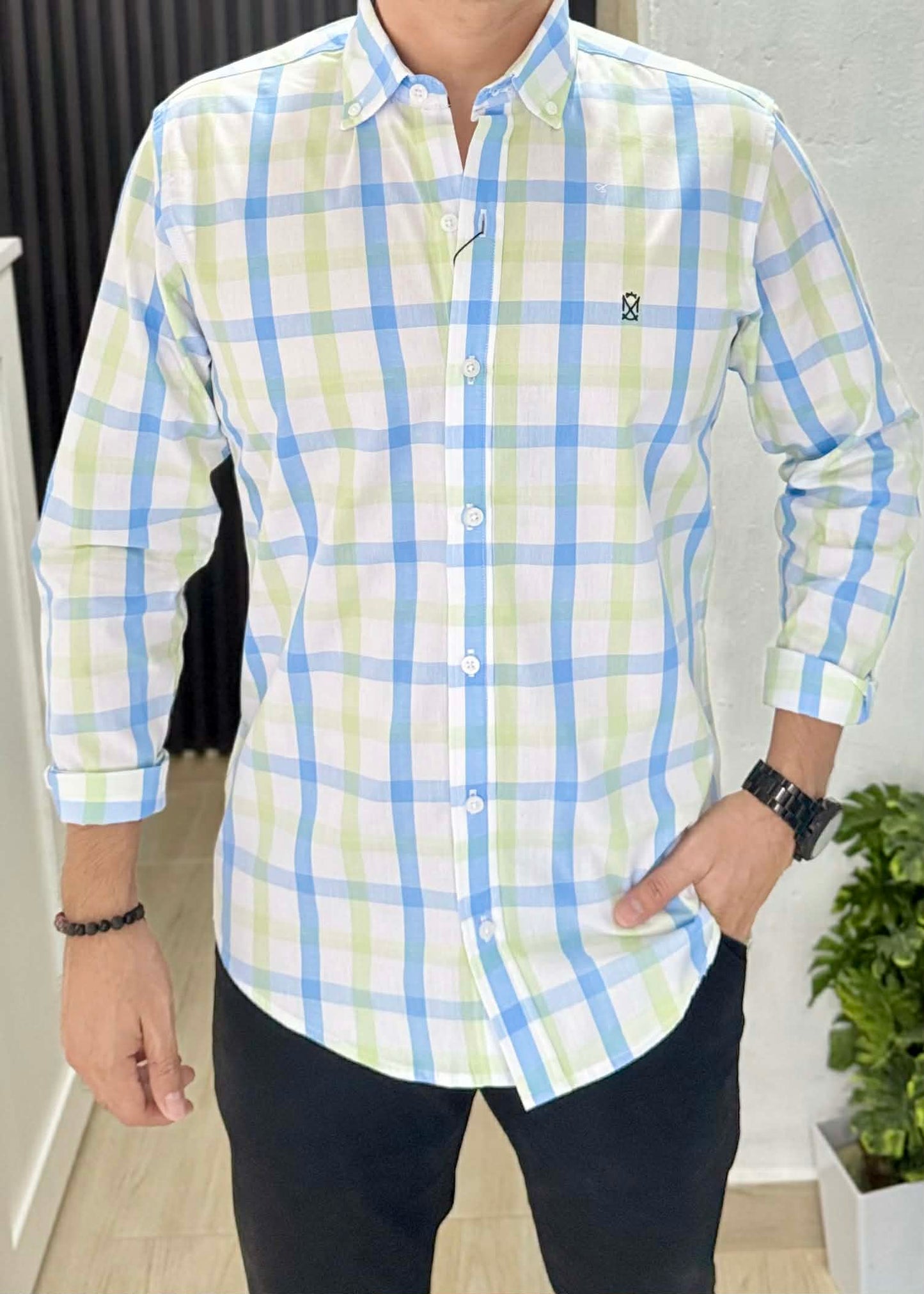 Camisa De Manga Larga A Cuadros Danilo