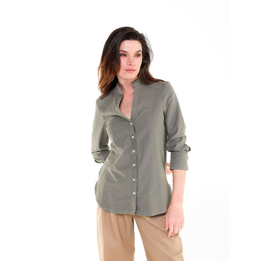 Camisa de Manga 3/4 Verde Militar D-27