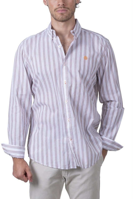 Camisa De Manga Larga A Rayas MR-1498