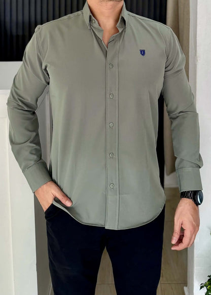 Camisa de Manga Larga Verde Agave FOR 3131