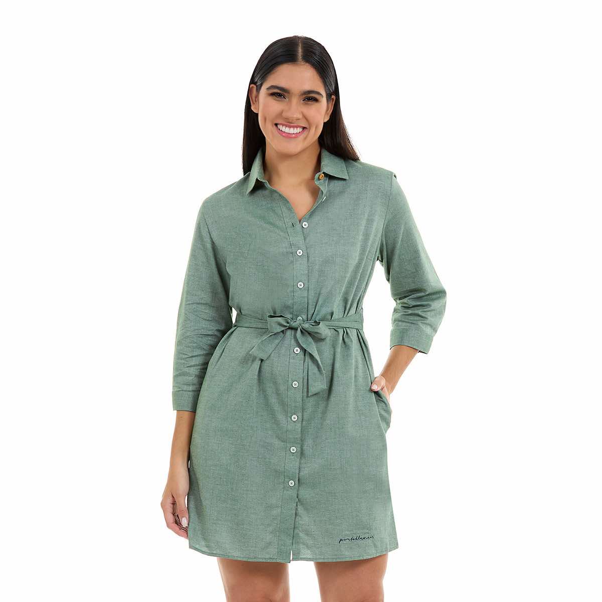 Vestido Camisero Edición Especial Verde Oxford DV-23