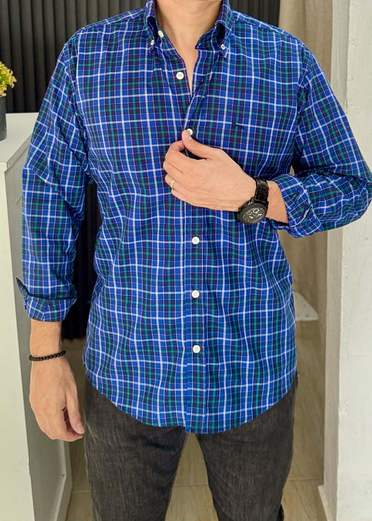 Camisa de Manga Larga Cuadros PRF 3190