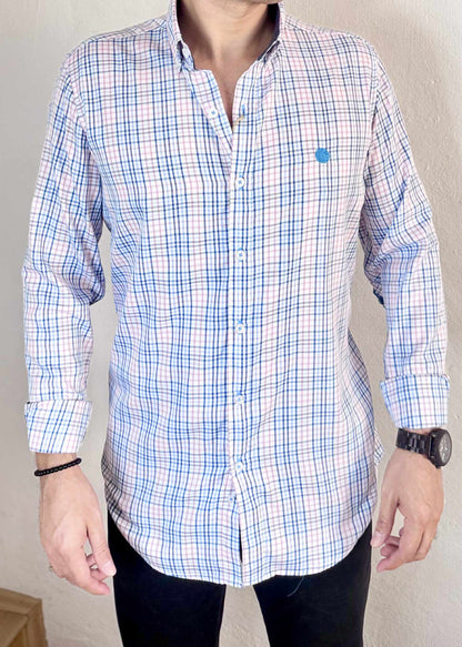 Camisa De Manga Larga A Cuadros MR-1491