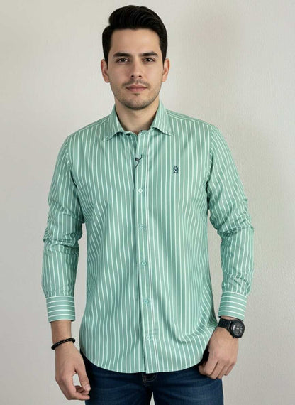 Camisa Rayas Verdes