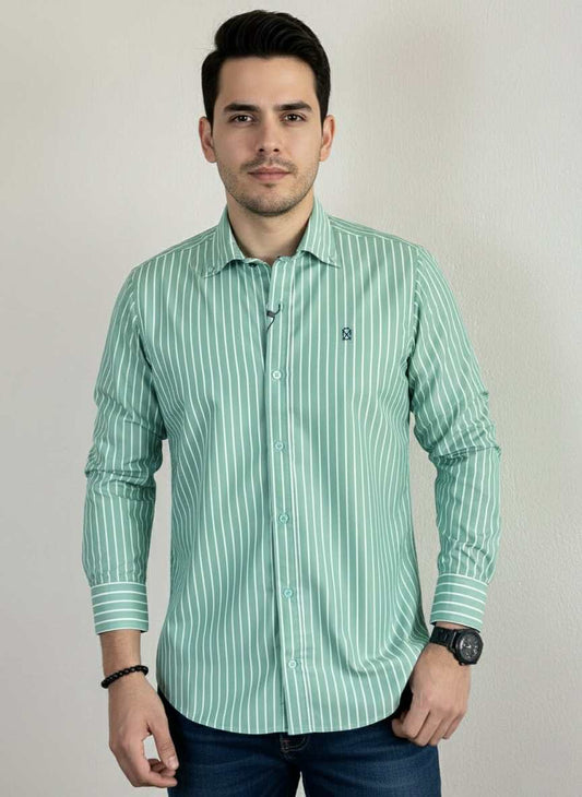 Camisa Rayas Verdes