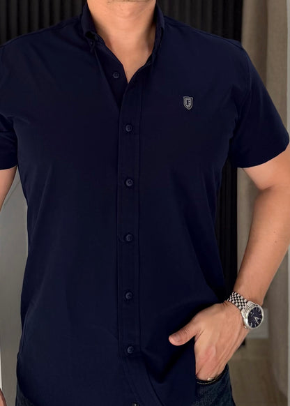 Camisa De Manga Corta Dryflex Azul Marino