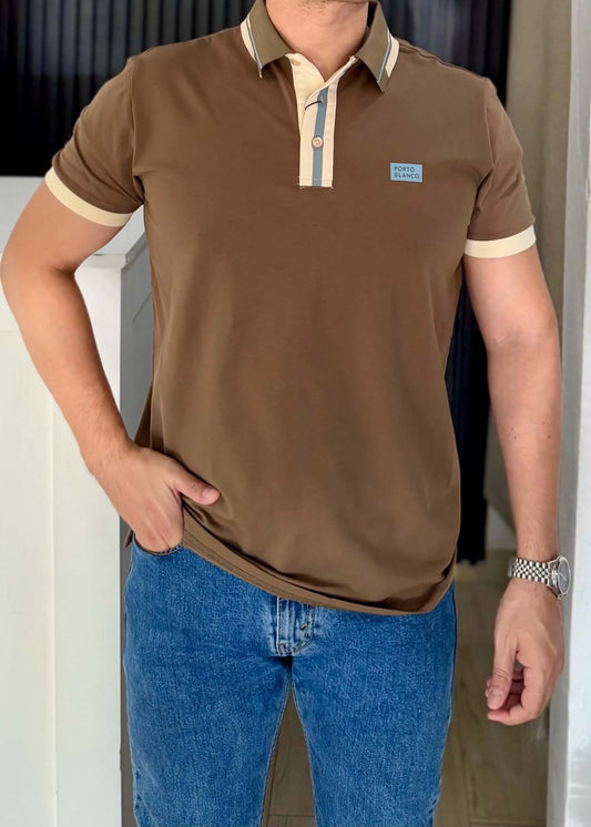 Playera Polo Hombre Verde Militar