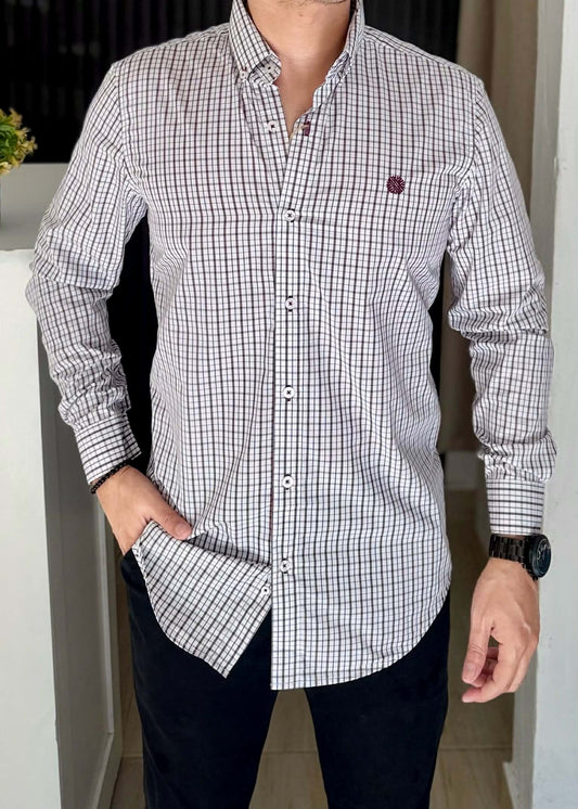 Camisa de cuadros finos para hombre | Estilo elegante y moderno