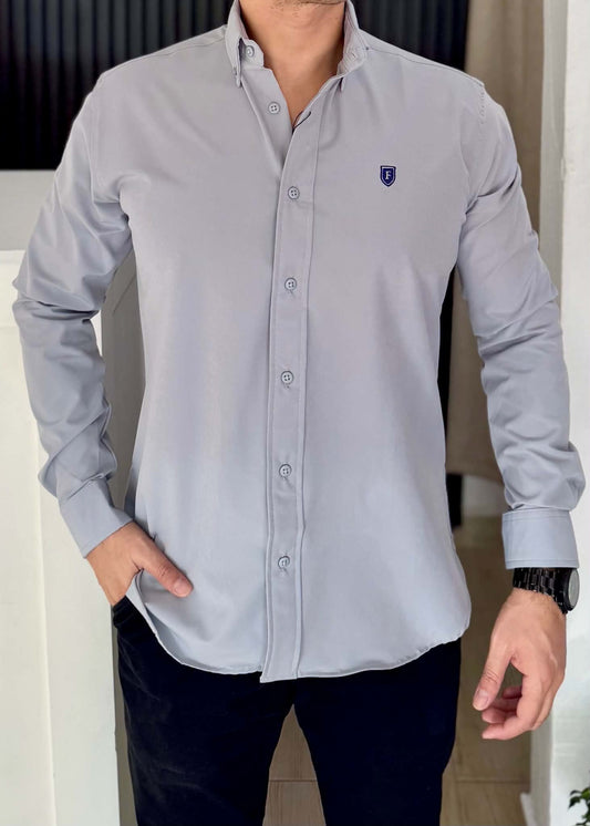 Camisa de Manga Larga Gris FOR 3302