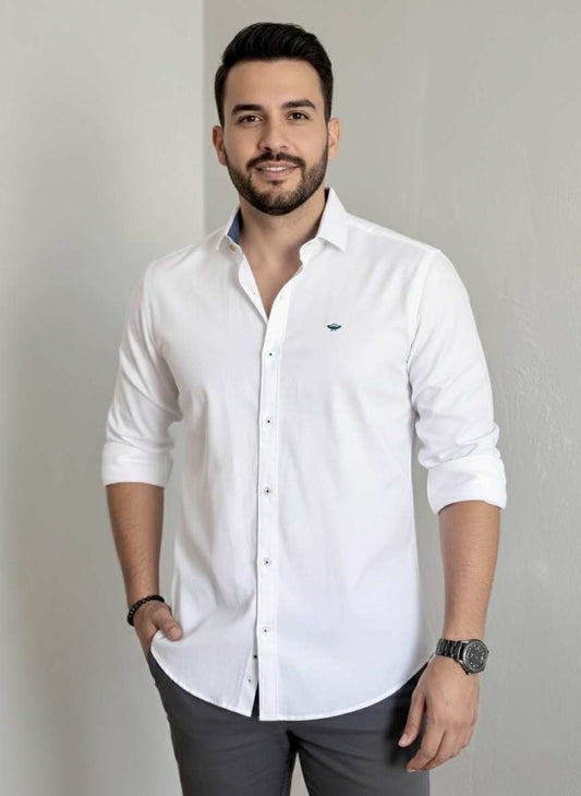Camisa de Manga Larga Blanco C-15