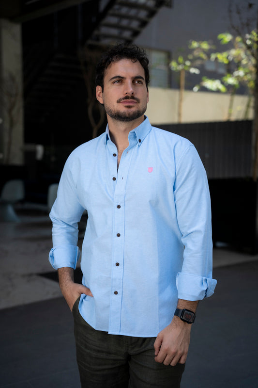 Camisa de Manga Larga Azul Cielo FOR 3161