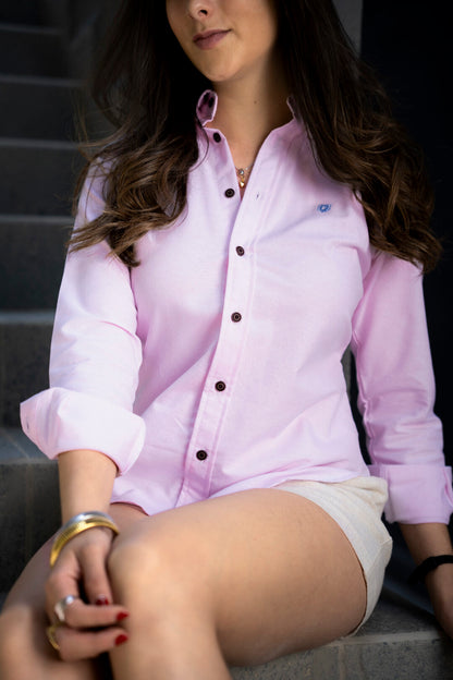 Camisa de Manga Larga Rosa FOR 3166