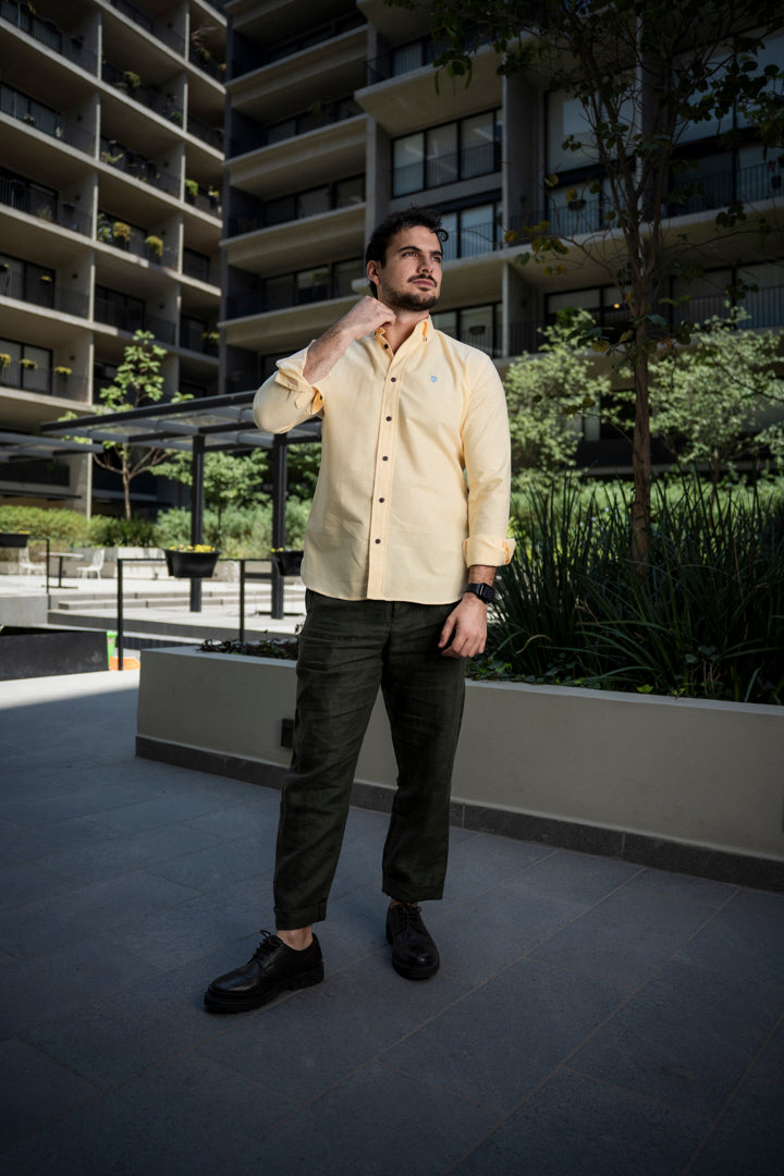 Camisa de Manga Larga Amarillo FOR 3167