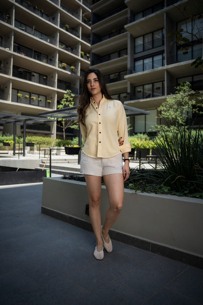Camisa de Manga Larga Amarilla FOR 3168
