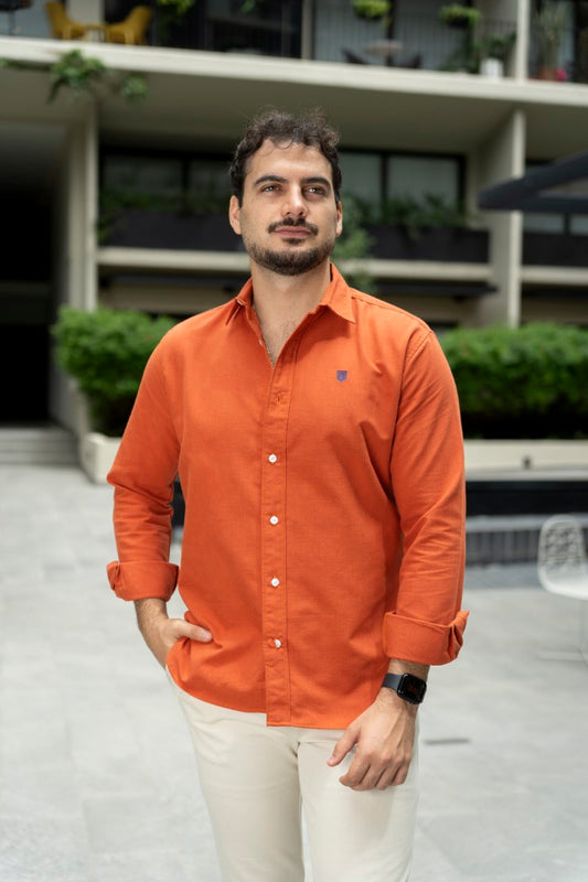 Camisa de Manga Larga Ladrillo FOR 3213