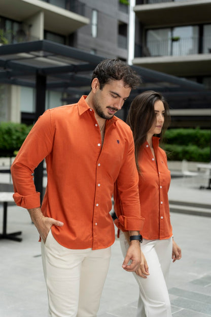 Camisa de Manga Larga Ladrillo FOR 3214