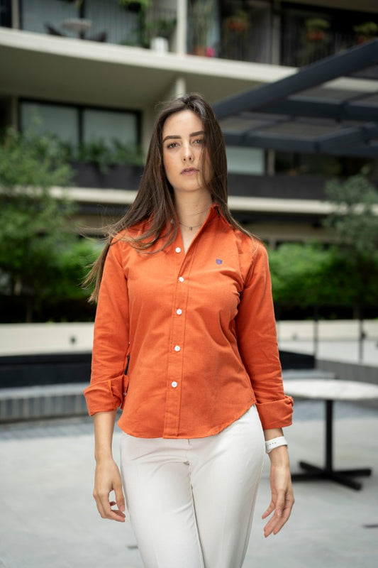 Camisa de Manga Larga Ladrillo FOR 3214
