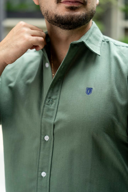 Camisa de Manga Larga Verde FOR 3219