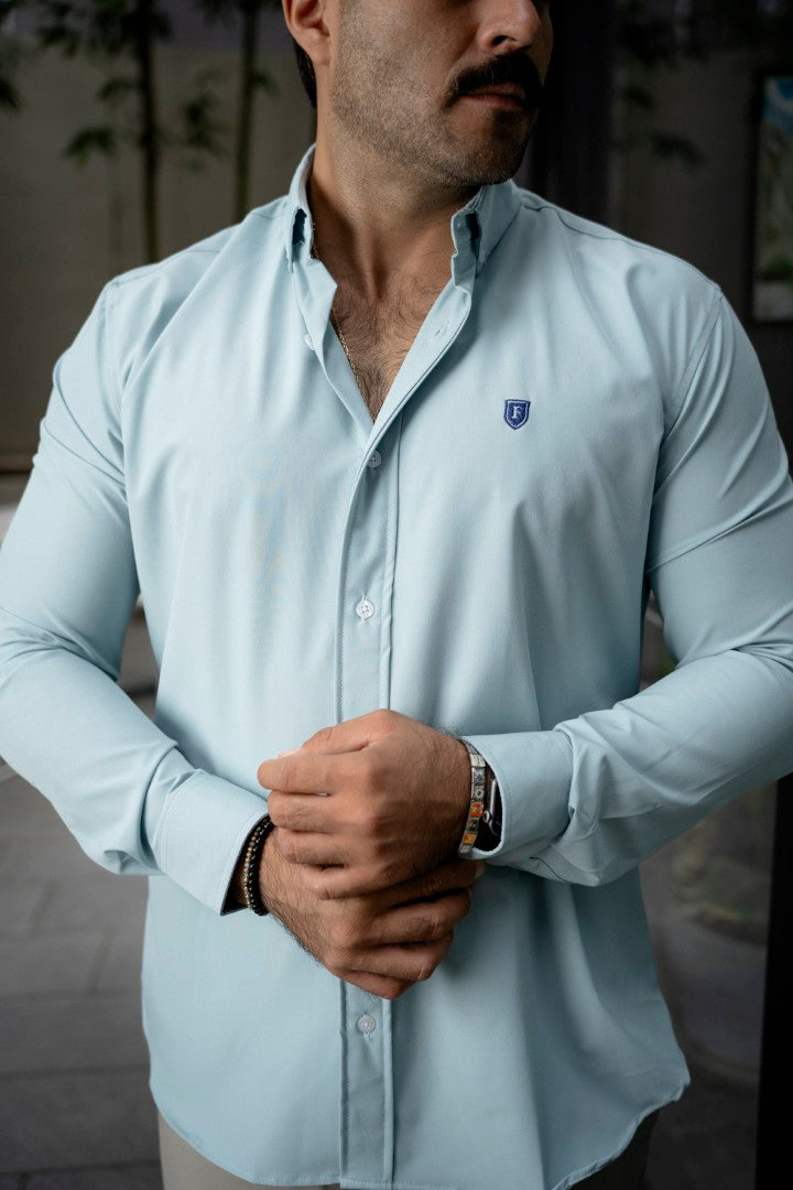 Camisa de Manga Larga Verde Jade FOR 3528