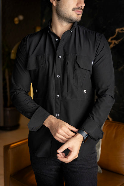 Camisa de Manga Larga Negro Dryflex FOR 3284