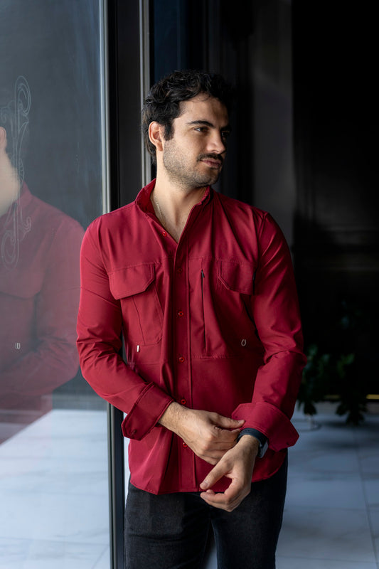 Camisa de Manga Larga Vino Dryflex FOR 3290