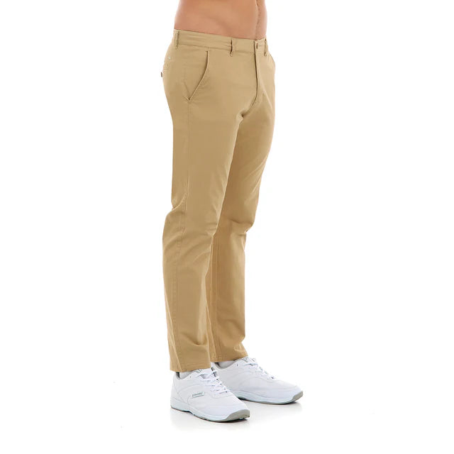 PANTALÓN GABARDINA ELEGANTE Y CASUAL CÓMODO CABALLERO COLOR BEIGE PORTECH