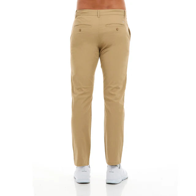 PANTALÓN GABARDINA ELEGANTE Y CASUAL CÓMODO CABALLERO COLOR BEIGE PORTECH