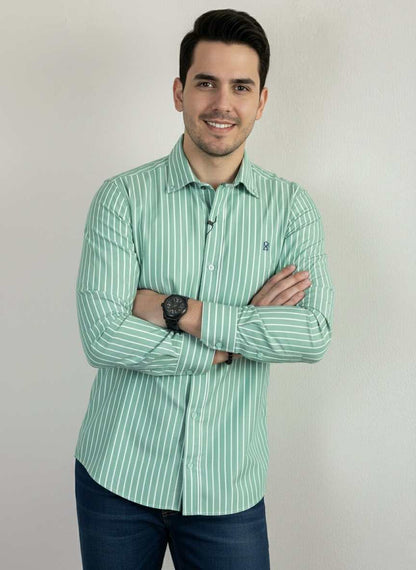 Camisa Rayas Verdes