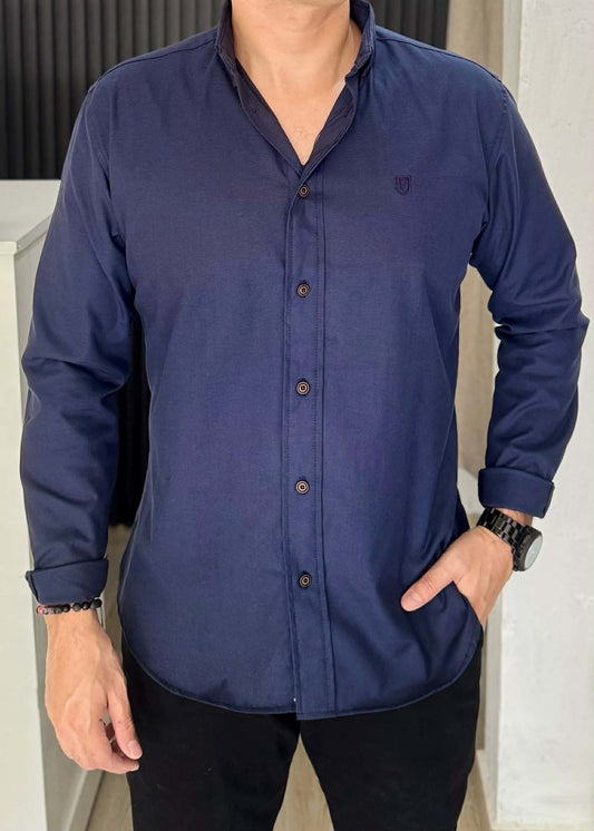 Camisa de Manga Larga Marino Oxford FOR 3312