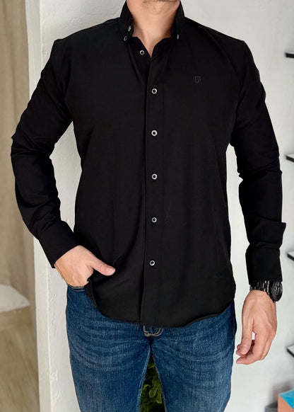 Camisa de Manga Larga Negro FOR 3121