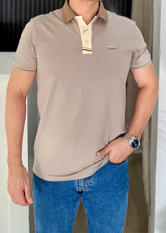 Playera Polo Hombre Gris