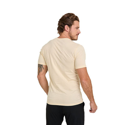 Playera lisa amarilla de manga corta hombre
