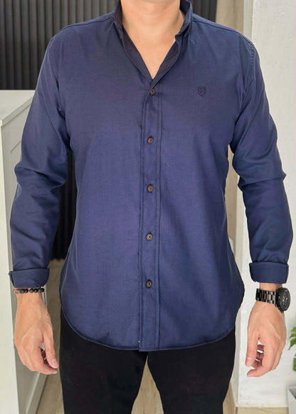 Camisa de Manga Larga Marino Oxford FOR 3312