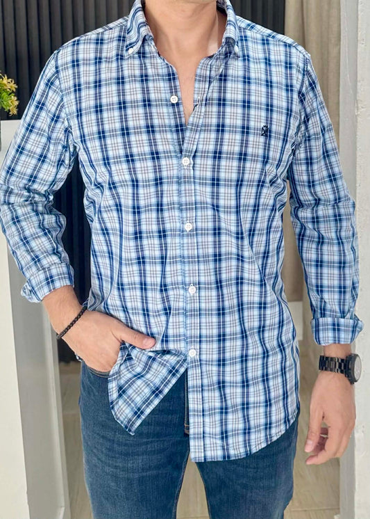 Camisa De Manga Larga A Cuadros 1359
