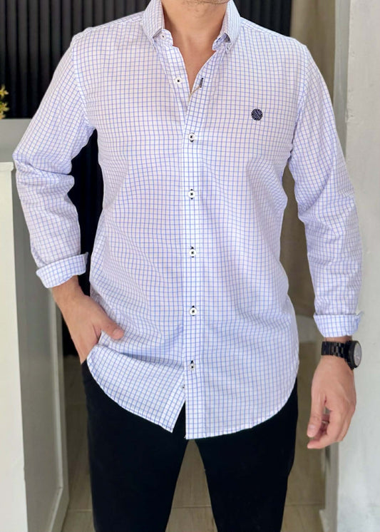 Camisa De Manga Larga a cuadros MR-1539