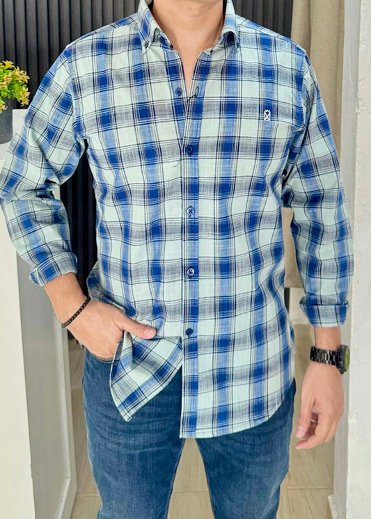 Camisa De Manga Larga A Cuadros 1340