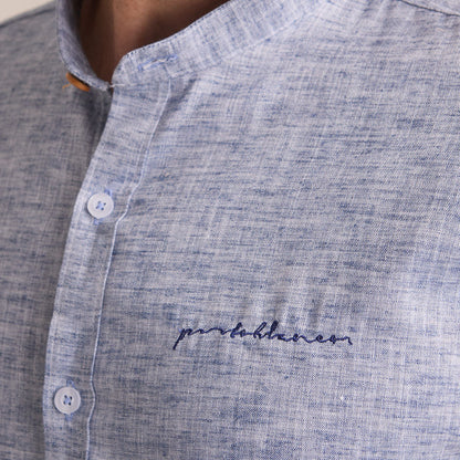 Camisa de Manga Larga Gris Hombre