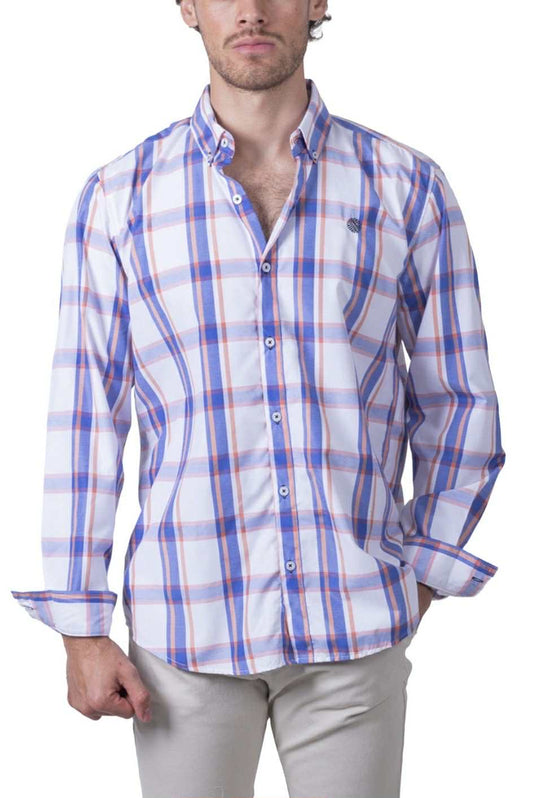 Camisa De Manga Larga A Cuadros MR-1495