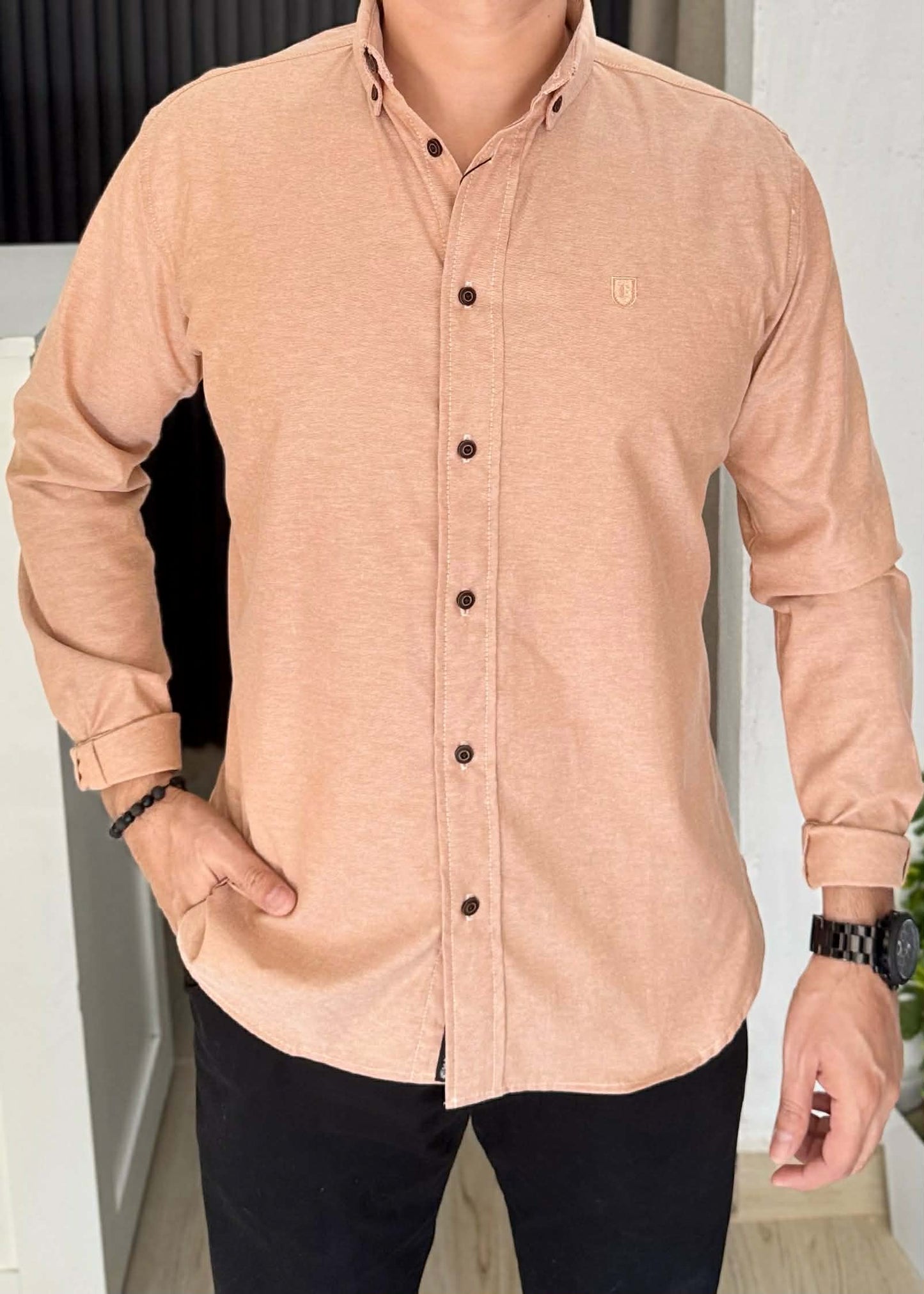 Camisa de Manga Larga Arena Oxford FOR 3306