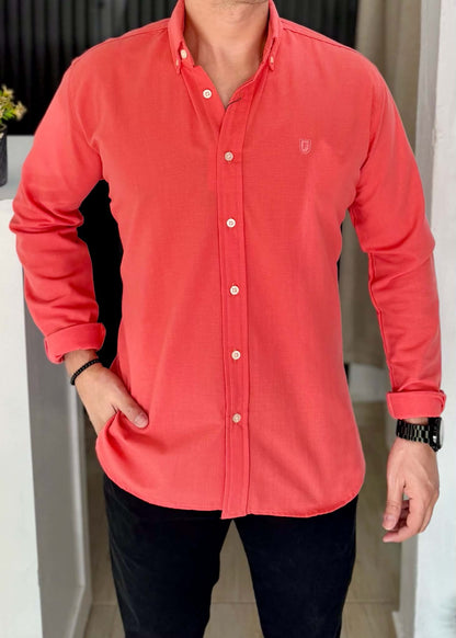 Camisa Manga Larga Coral de Lino