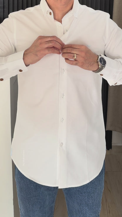 Camisa de Manga Larga Blanco C-32