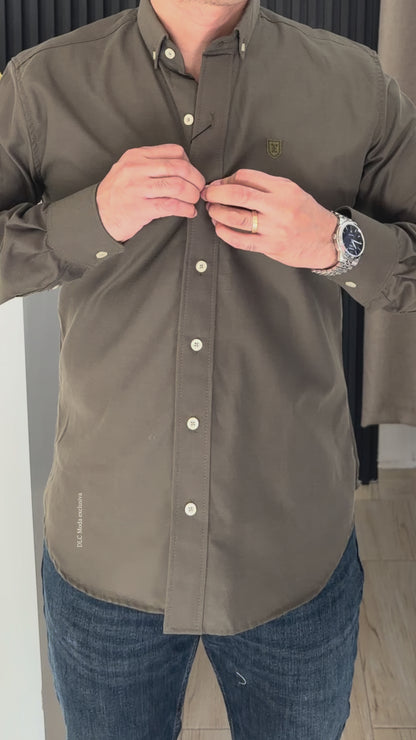 Camisa De Manga Larga ALGODÓN VERDE MILITAR