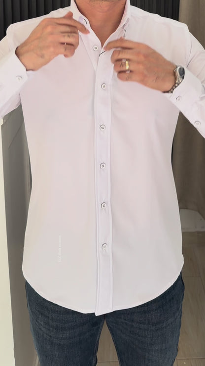 Camisa De Manga Larga Dryflex Blanco